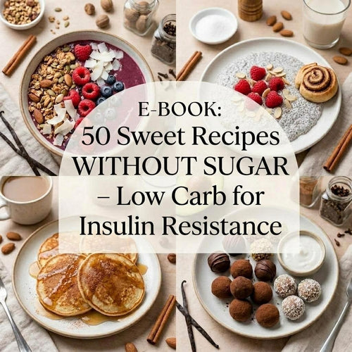 E-BOOK: 50 Sweet Recipes WITHOUT SUGAR — Low Carb for Insulin Resistance